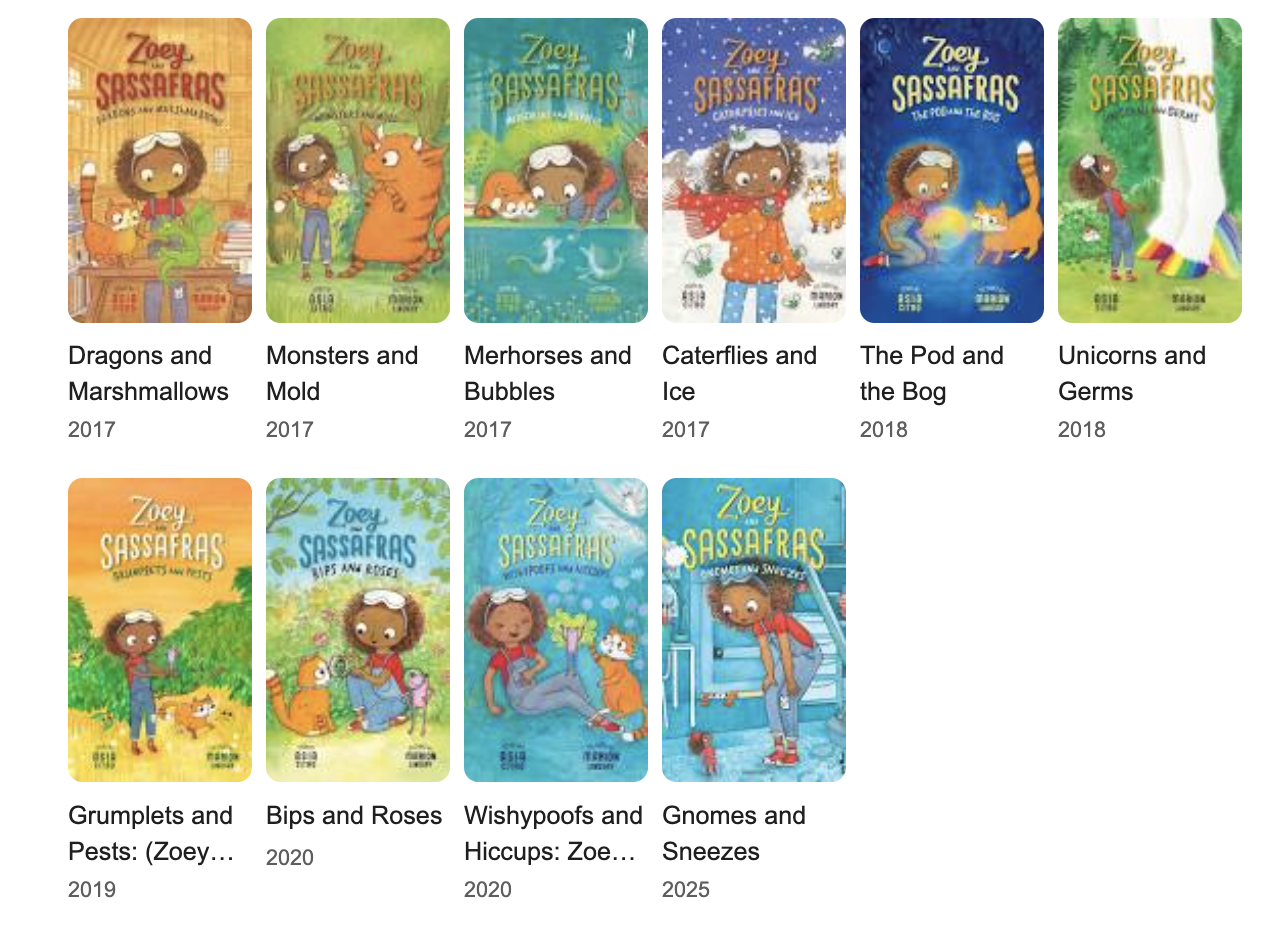 pictures of Zoey and Sasafras books